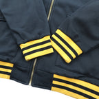 Polo Ralph Lauren Varsity Jacket Full Zip Sweatshirt Bomber Size 2XL Ribbed Tiger Embroidery Patch RL Naval