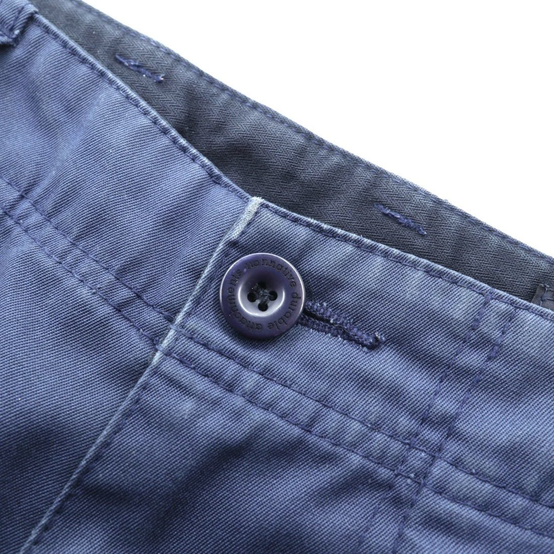 nonnative 日本製 ツイル チノ トラウザーズパンツ ワークパンツ M ネイビー ポリエステル