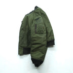 ALPHA INDUSTRIES 90s Made in USA USAF MA-1 Flight Bomber Jacket, Size M, Khaki Nylon, Reversible, Military