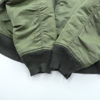 ALPHA INDUSTRIES 90s Made in USA USAF MA-1 Flight Bomber Jacket, Size M, Khaki Nylon, Reversible, Military