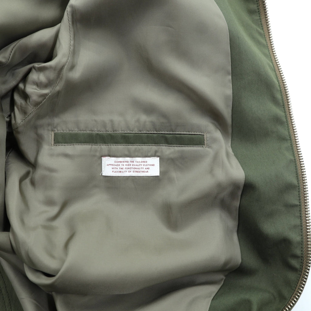 Deluxe Souvenir Jacket, Viet-Jean, Size L, Khaki, Double Zip, Hawk and Dragon Embroidery, Made in Japan