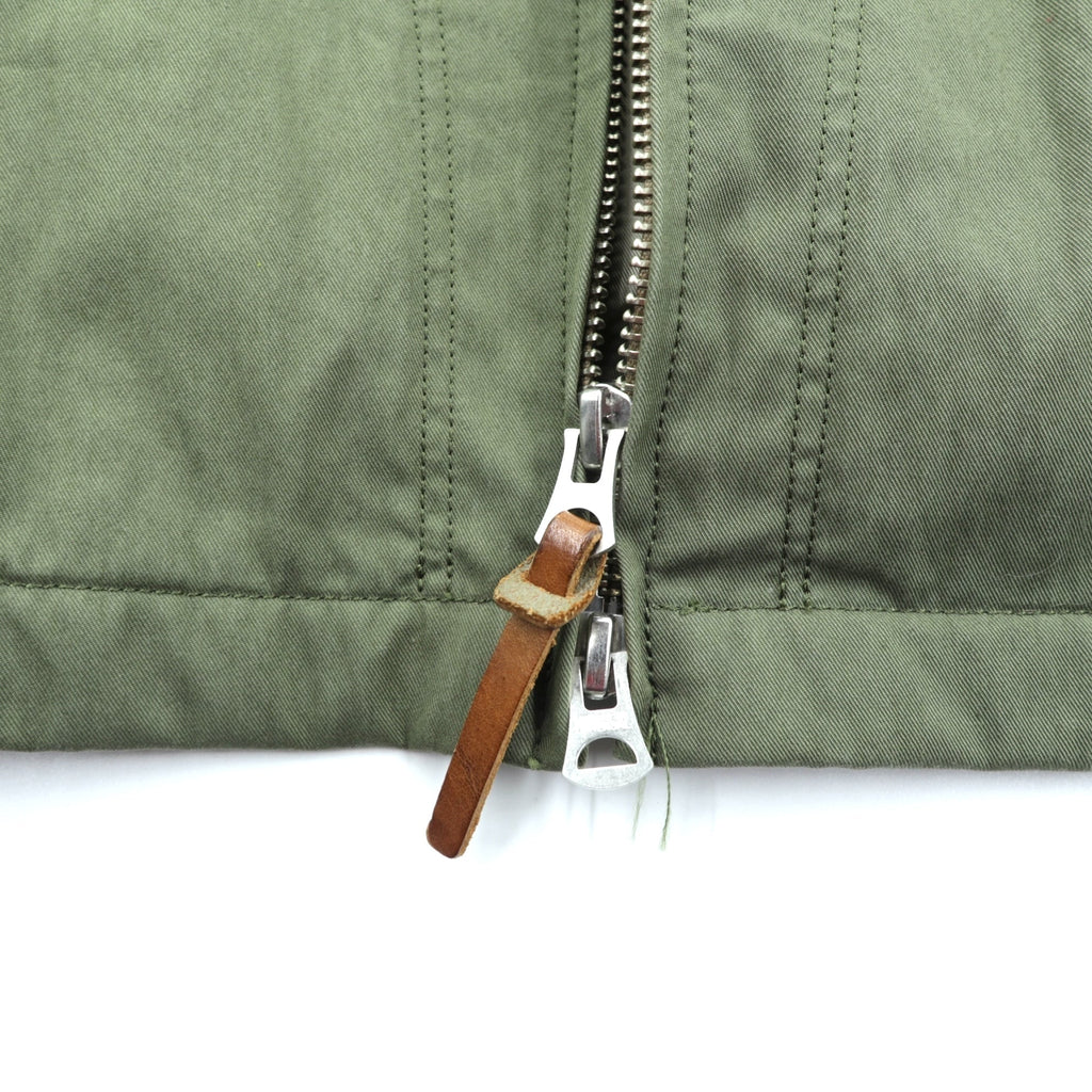 Deluxe Souvenir Jacket, Viet-Jean, Size L, Khaki, Double Zip, Hawk and Dragon Embroidery, Made in Japan