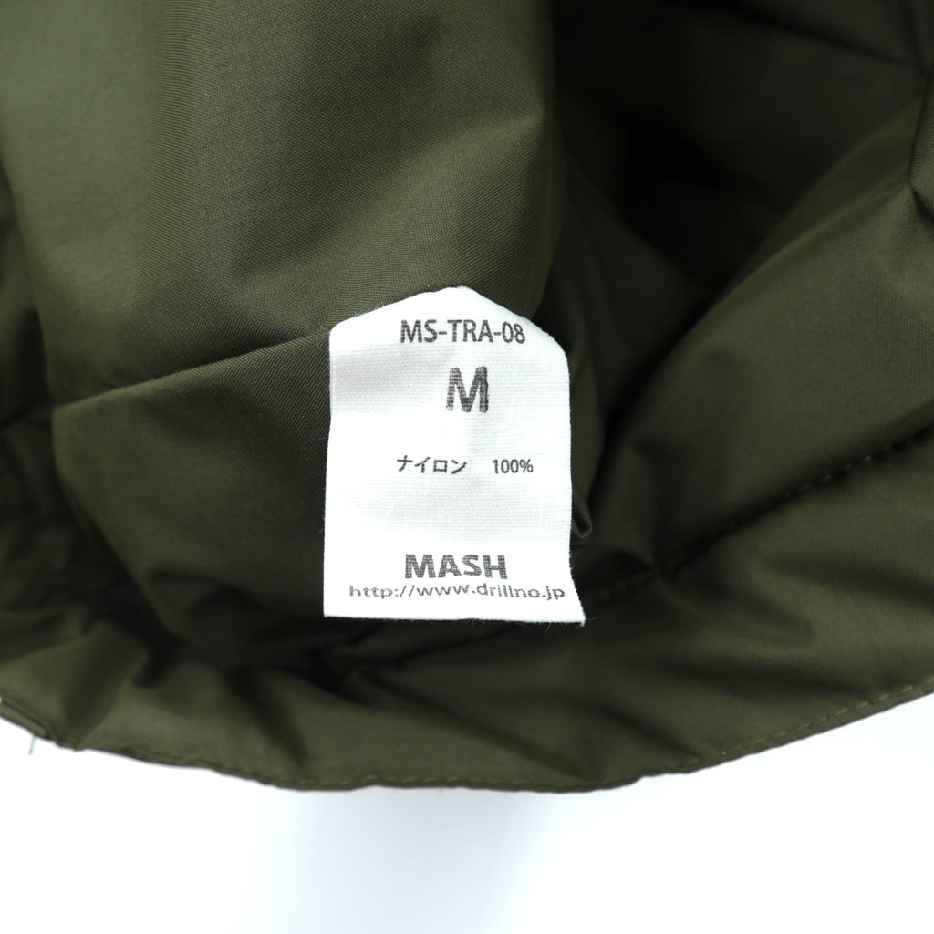 MASH アウトドア 中綿パンツ ダウンパンツ M ストライプ ナイロン 裾ジップ ブーツカット MS-TRA-08