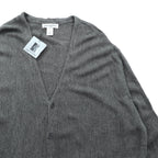 Cypress Links V-Neck Knit Cardigan, XL, Gray Acrylic, Unused