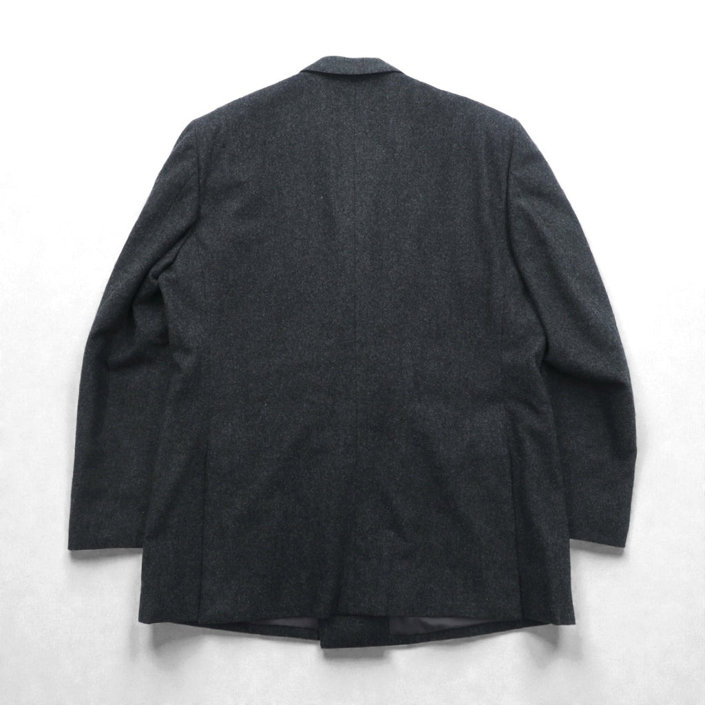 Christian Dior 80年代 日本製 ヴィンテージ ピークドラペル ダブルブレスト ブレザー テーラードジャケット ブレザー XL グレー ウール メタルボタン