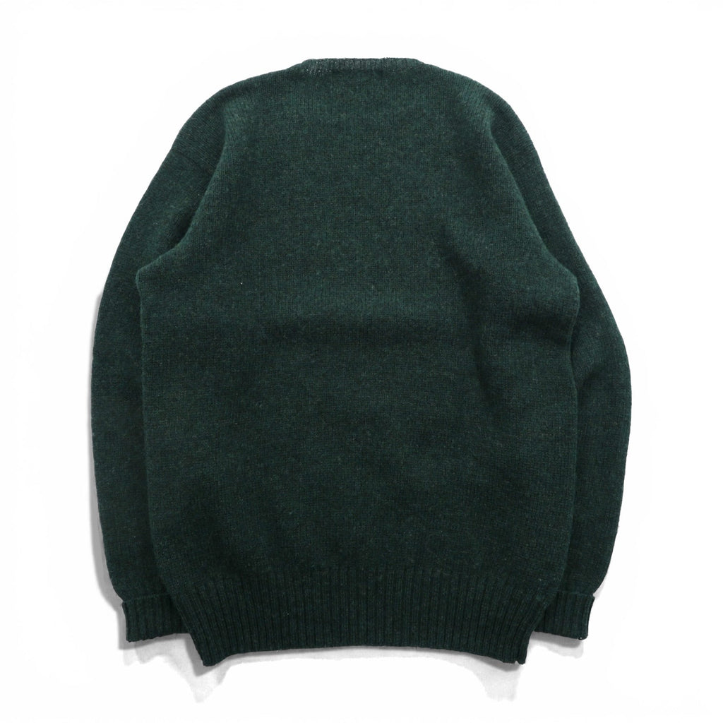Polo Ralph Lauren 90年代 クルーネック ニット セーター L カーキ ウール スモールポニー刺繍