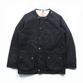 foot the coacher x British Millerain Co. Oiled Hunting Jacket, No Color Blouson, Size L, Black, Double Zip, Waterproof, Resistant Single Made in Japan