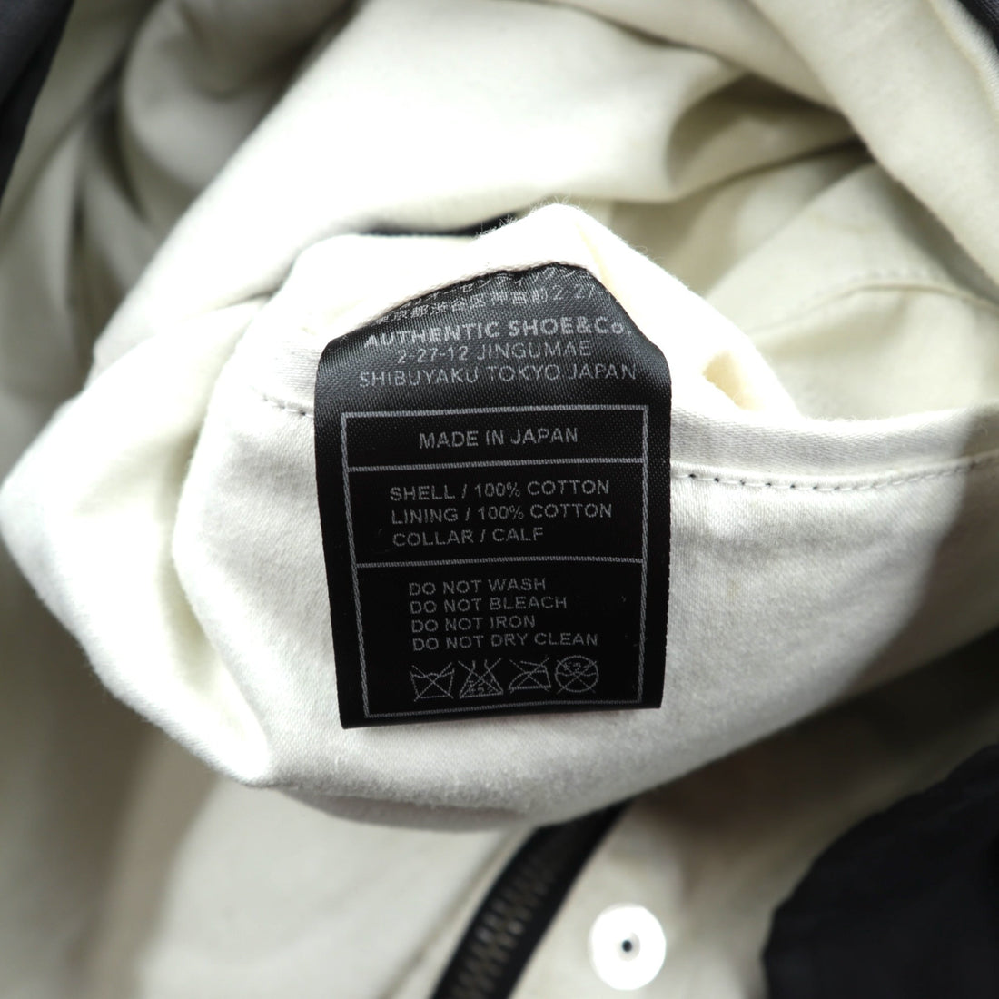 foot the coacher x British Millerain Co. Oiled Hunting Jacket, No Color Blouson, Size L, Black, Double Zip, Waterproof, Resistant Single Made in Japan