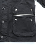 foot the coacher x British Millerain Co. Oiled Hunting Jacket, No Color Blouson, Size L, Black, Double Zip, Waterproof, Resistant Single Made in Japan