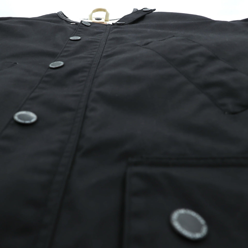 foot the coacher x British Millerain Co. Oiled Hunting Jacket, No Color Blouson, Size L, Black, Double Zip, Waterproof, Resistant Single Made in Japan