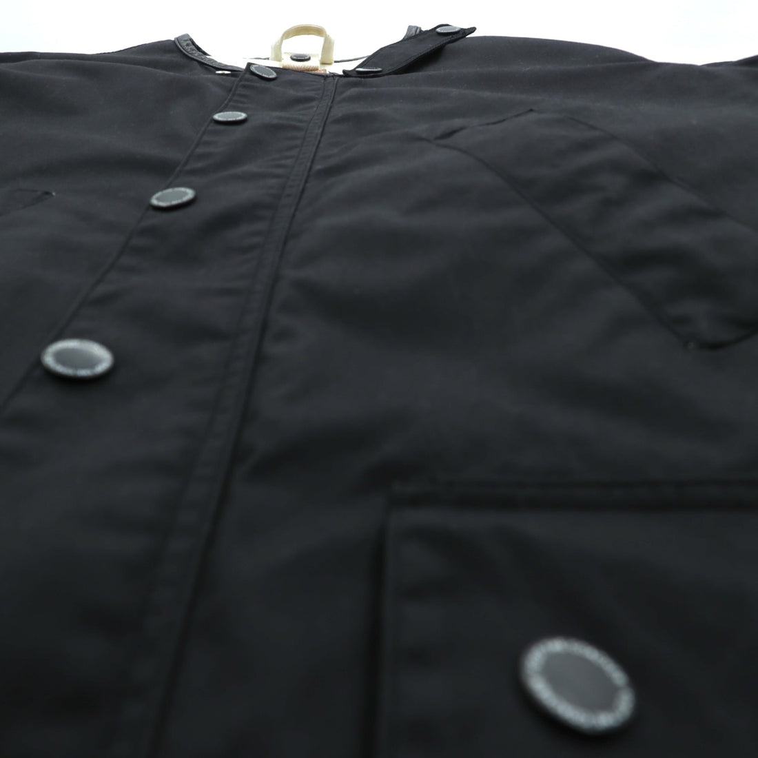 foot the coacher x British Millerain Co. Oiled Hunting Jacket, No Color Blouson, Size L, Black, Double Zip, Waterproof, Resistant Single Made in Japan