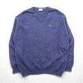 LACOSTE 90年代 Vネック ニット セーター XL ネイビー ウール ワンポイントロゴ