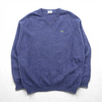 LACOSTE 90年代 Vネック ニット セーター XL ネイビー ウール ワンポイントロゴ