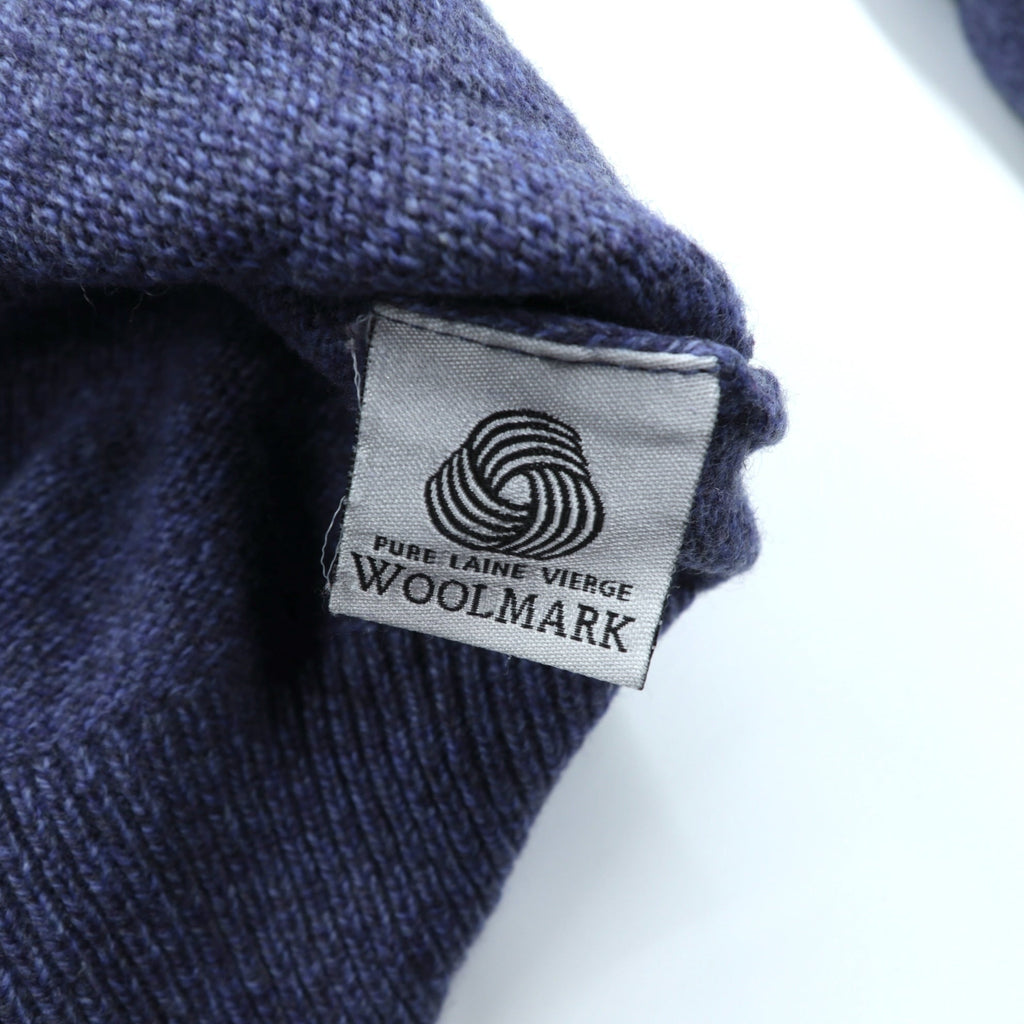 LACOSTE 90年代 Vネック ニット セーター XL ネイビー ウール ワンポイントロゴ