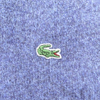 LACOSTE 90年代 Vネック ニット セーター XL ネイビー ウール ワンポイントロゴ