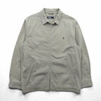 Polo Ralph Lauren 90s Swing Top Harrington Jacket XL Beige Small Pony Embroidery Chin Strap