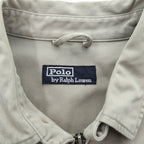 Polo Ralph Lauren 90s Swing Top Harrington Jacket XL Beige Small Pony Embroidery Chin Strap