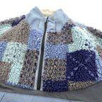 KAPITAL Made in Japan 60/40 Cross Patchwork Boa Fleece Jacket Anorak, Size L, Drawcord TUGIHAGI HUTTE K2110LJ085