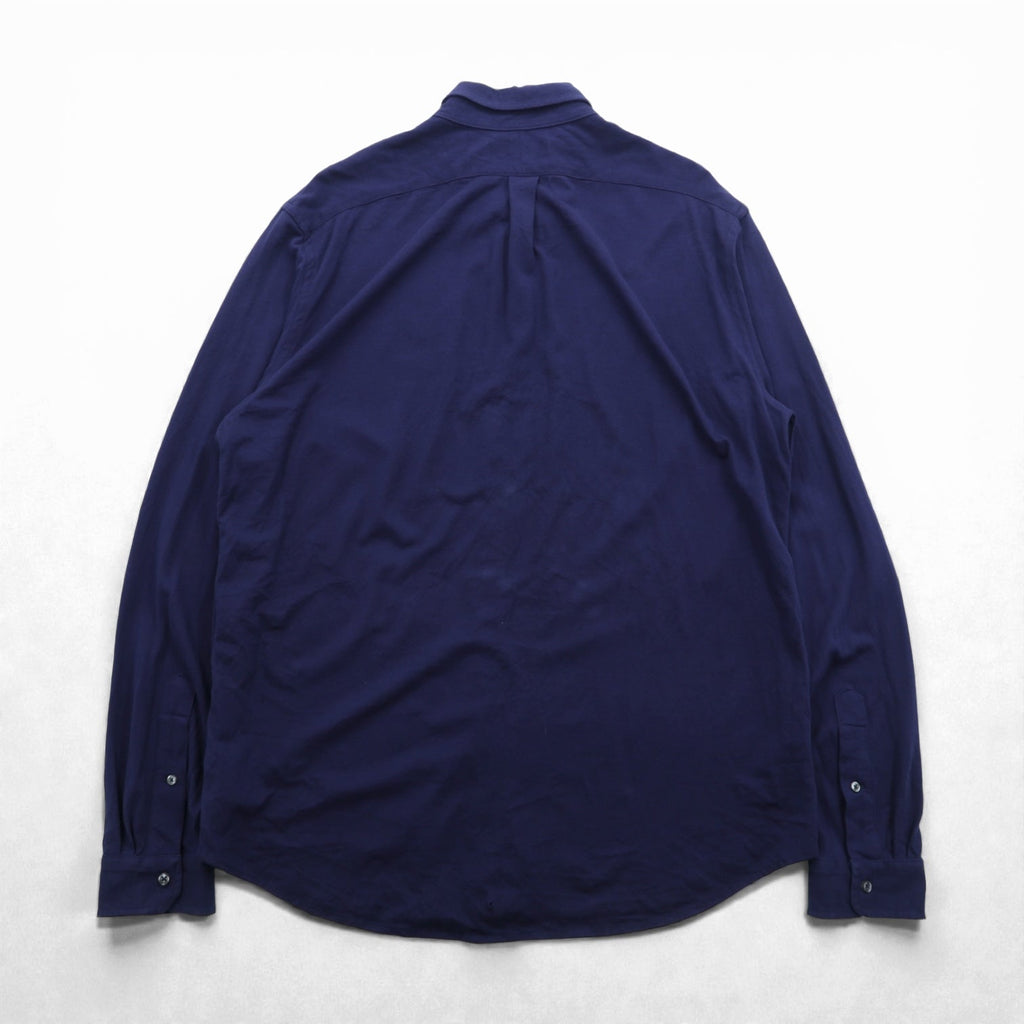 Ralph Lauren Knit Oxford Button Down Shirt, XL, Navy, with Small Pony Embroidery