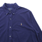 Ralph Lauren Knit Oxford Button Down Shirt, XL, Navy, with Small Pony Embroidery