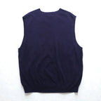 POLO GOLF RALPH LAUREN 90s Italy Knit KnitVest XL Navy ITALIAN YARN Small Pony Embroidery