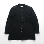 BED J.W. FORD Made in Japan Suede Leather Blouse Shirt, Size M, Black Kangaroo Leather, Yoake Shinsekai, 21SS-B-BL10