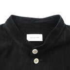 BED J.W. FORD Made in Japan Suede Leather Blouse Shirt, Size M, Black Kangaroo Leather, Yoake Shinsekai, 21SS-B-BL10
