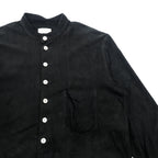 BED J.W. FORD Made in Japan Suede Leather Blouse Shirt, Size M, Black Kangaroo Leather, Yoake Shinsekai, 21SS-B-BL10