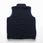 THE NORTH FACE Boa Fleece Vest XL Navy Blue Stand Collar Piping NF0A4XZE