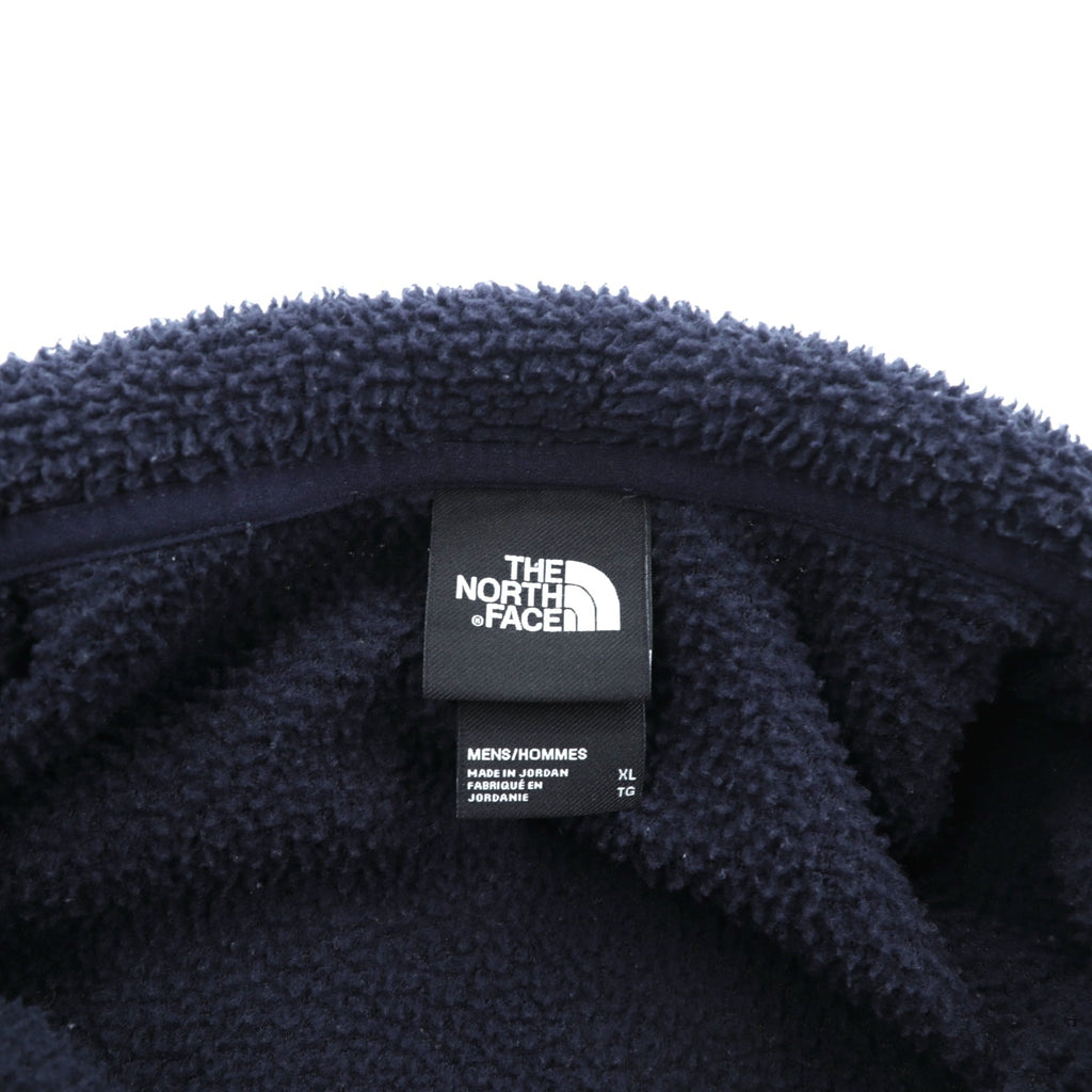 THE NORTH FACE Boa Fleece Vest XL Navy Blue Stand Collar Piping NF0A4XZE