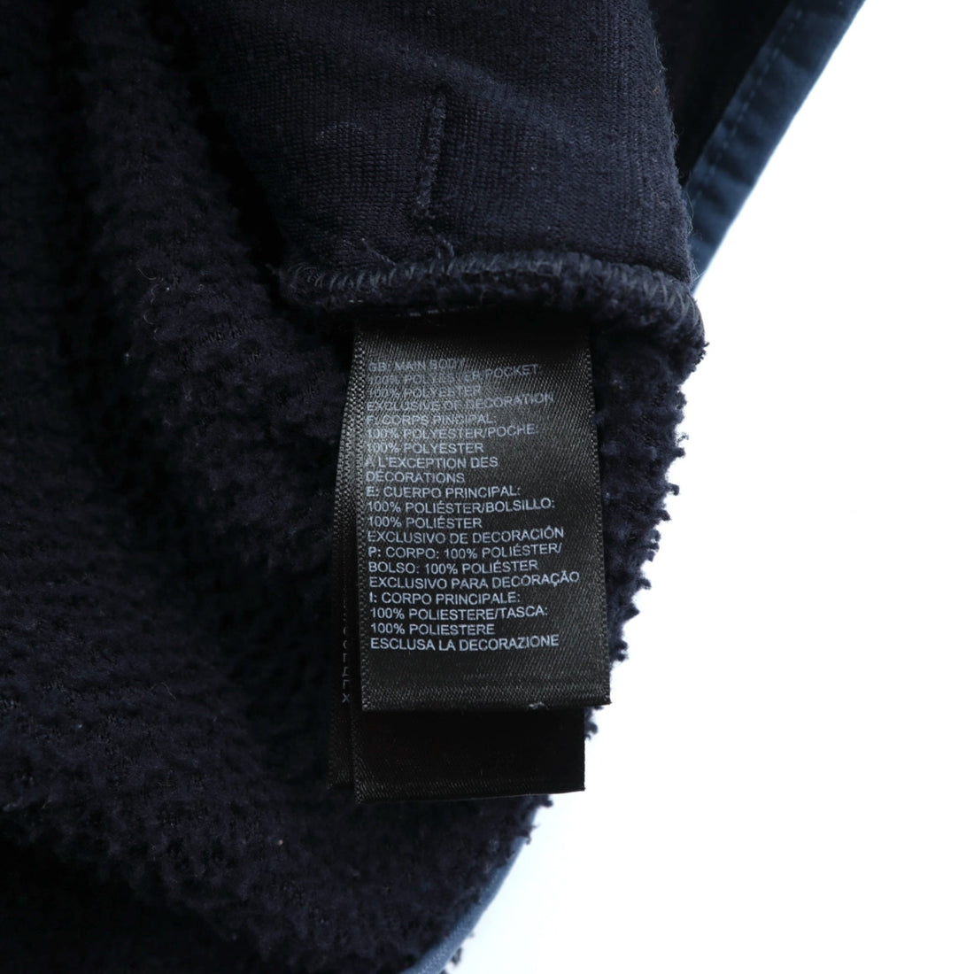 THE NORTH FACE Boa Fleece Vest XL Navy Blue Stand Collar Piping NF0A4XZE