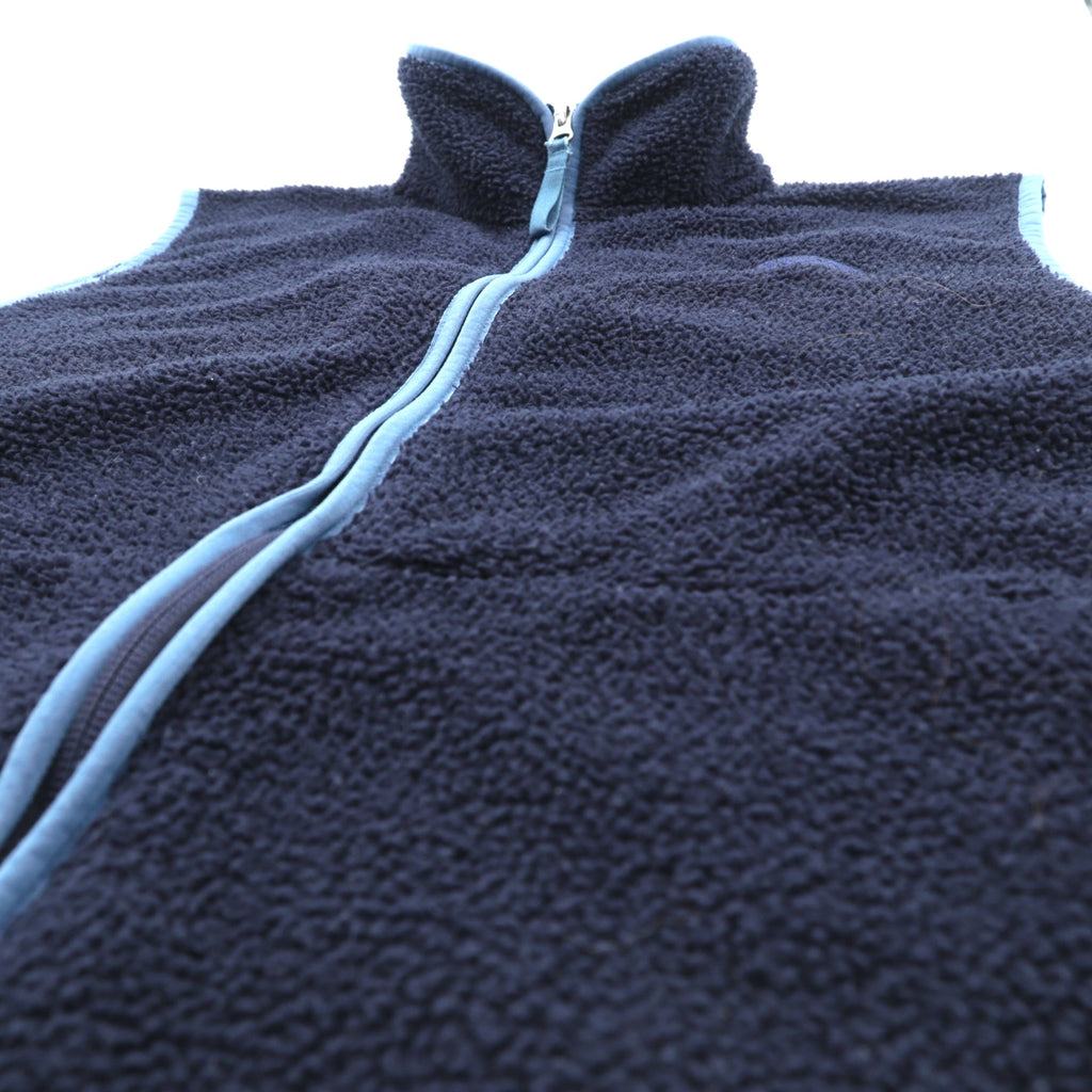 THE NORTH FACE Boa Fleece Vest XL Navy Blue Stand Collar Piping NF0A4XZE