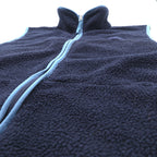 THE NORTH FACE Boa Fleece Vest XL Navy Blue Stand Collar Piping NF0A4XZE