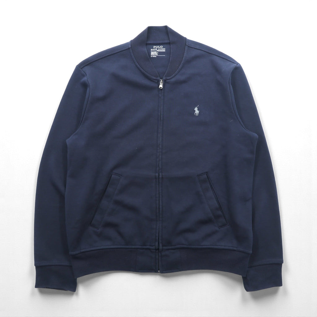 Polo Ralph Lauren PERFORMANCE Track Jacket Jersey Full Zip Blouson M Navy Small Pony Embroidery