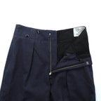 Vintage 60s Trousers Clayman & Sons Ltd スラックス パンツ M ネイビー ウール 8405-21-800-1044 60年代 カナダ軍