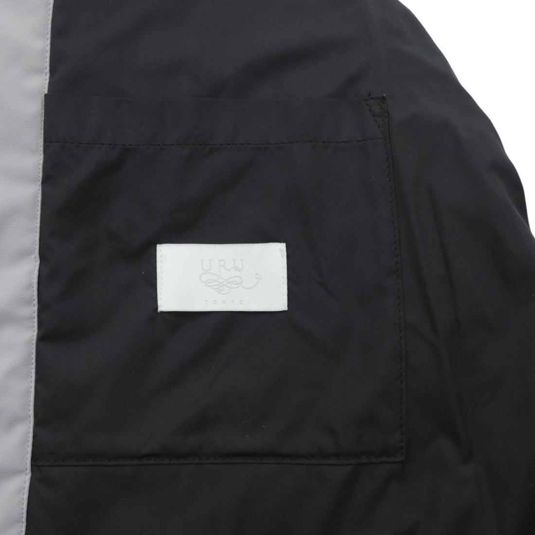 URU 中綿 パディングジャケット PADDING JACKET 日本製 L ドローコード リフレクター スタンドカラー 16FUJ05