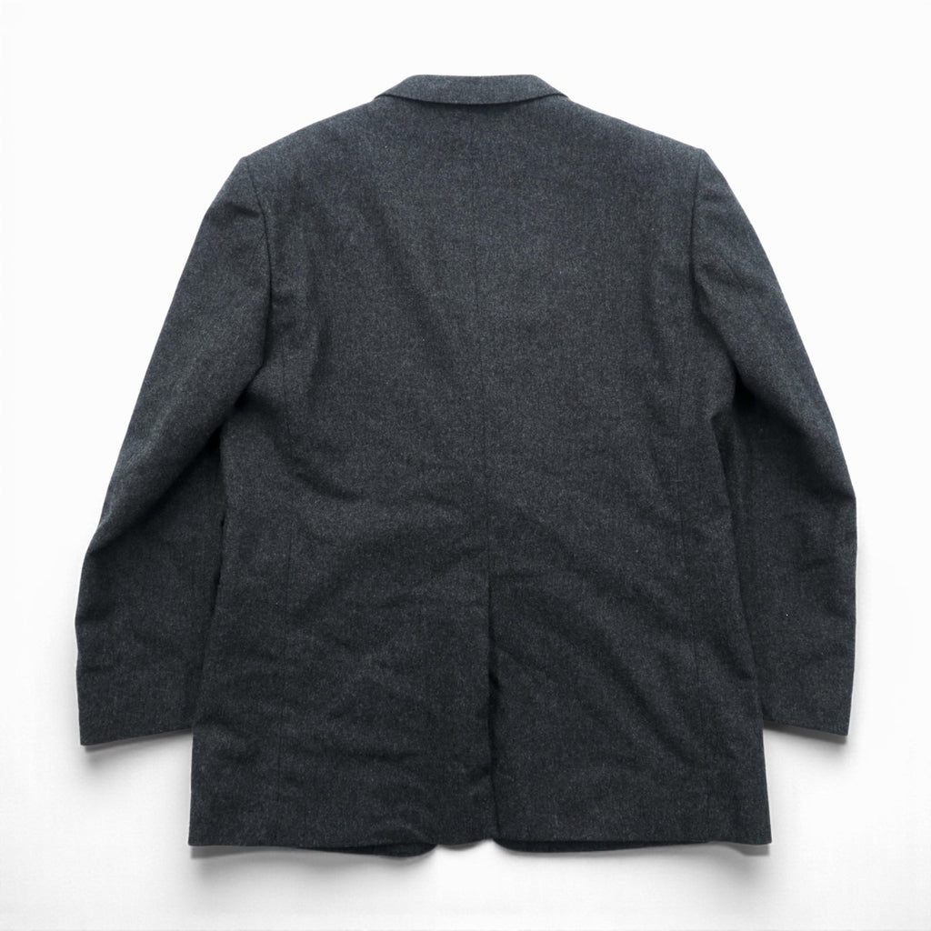 Christian Dior 80年代 日本製 ヴィンテージ ブレザー 2B テーラードジャケット ブレザー XL グレー ウール メタルボタン