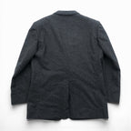 Christian Dior 80年代 日本製 ヴィンテージ ブレザー 2B テーラードジャケット ブレザー XL グレー ウール メタルボタン