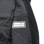 Christian Dior 80年代 日本製 ヴィンテージ ブレザー 2B テーラードジャケット ブレザー XL グレー ウール メタルボタン