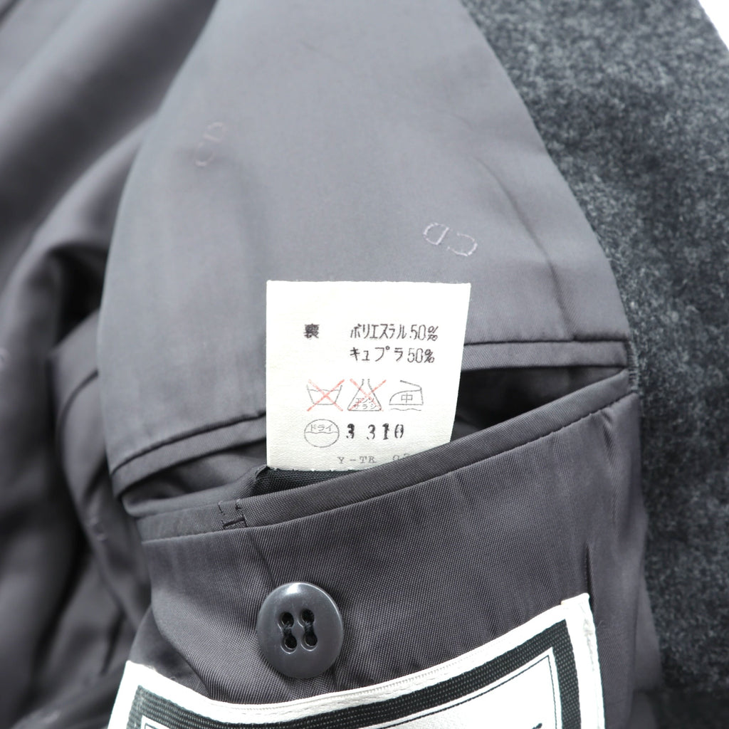 Christian Dior 80年代 日本製 ヴィンテージ ブレザー 2B テーラードジャケット ブレザー XL グレー ウール メタルボタン
