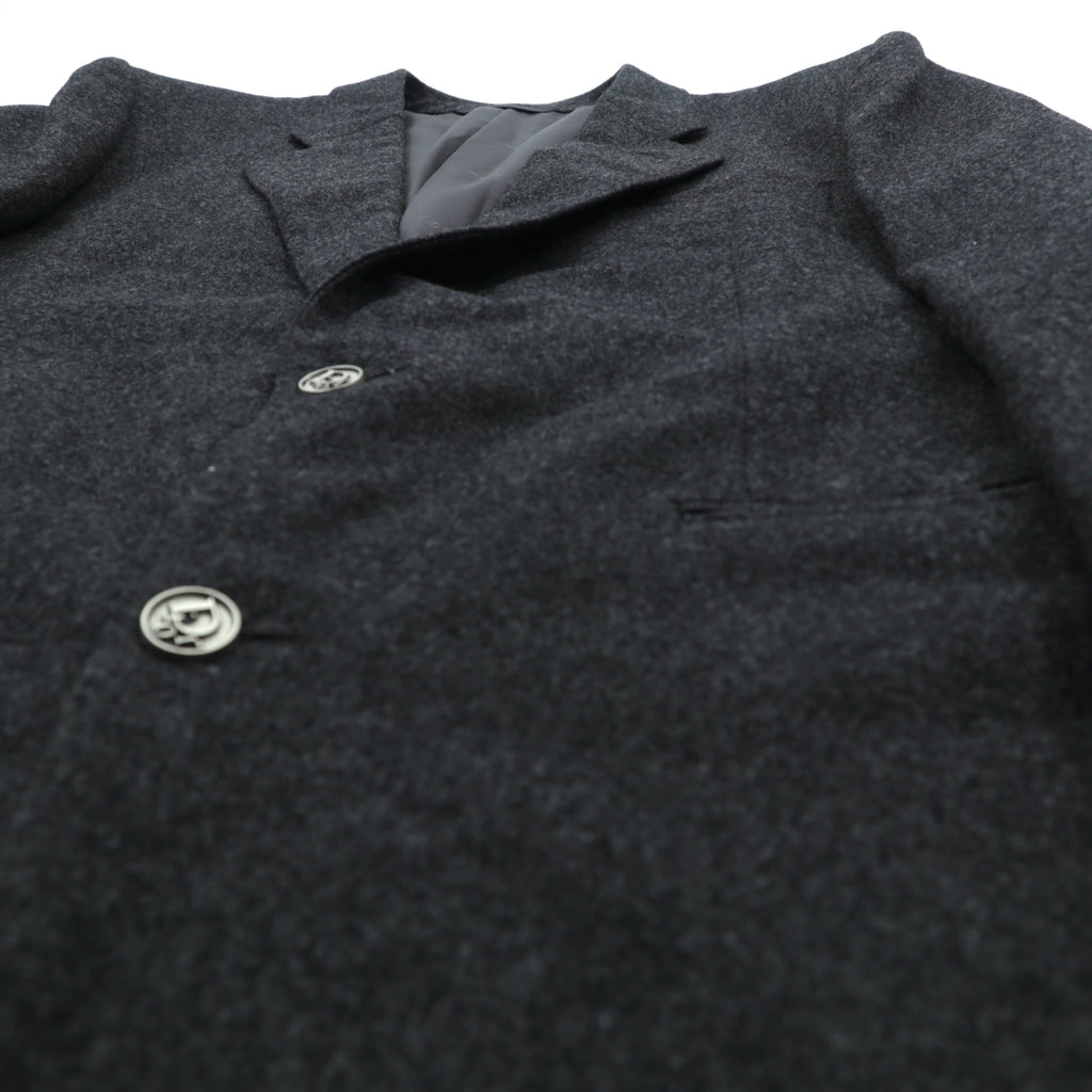 Christian Dior 80年代 日本製 ヴィンテージ ブレザー 2B テーラードジャケット ブレザー XL グレー ウール メタルボタン