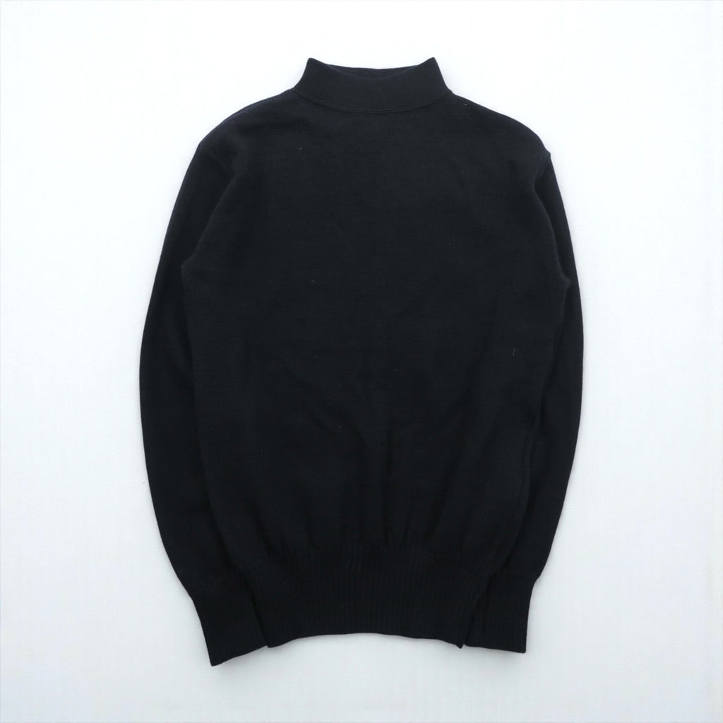 VINTAGE 00年代 US NAVY 米海軍 モックネック ニット セーター M ブラック ウール 8405-01-214-4002 MITTS NITTS INC