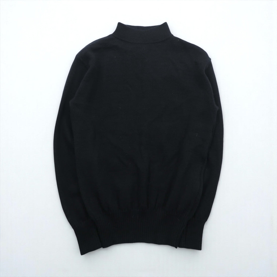 VINTAGE 2000s US NAVY Mock Neck Knit Sweater, Size M, Black Wool, 8405-01-214-4002, MITTS NITTS INC