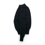 VINTAGE 00年代 US NAVY 米海軍 モックネック ニット セーター M ブラック ウール 8405-01-214-4002 MITTS NITTS INC