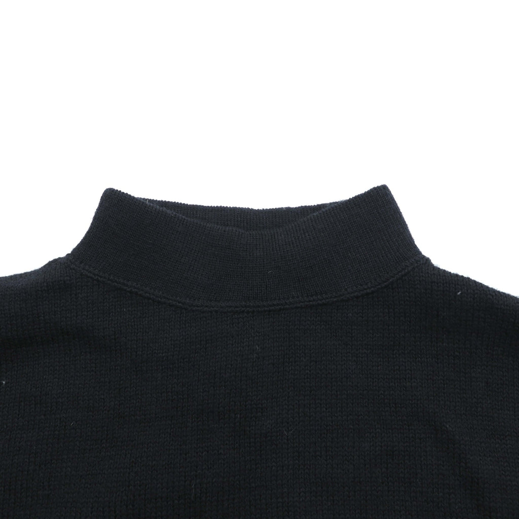 VINTAGE 00年代 US NAVY 米海軍 モックネック ニット セーター M ブラック ウール 8405-01-214-4002 MITTS NITTS INC