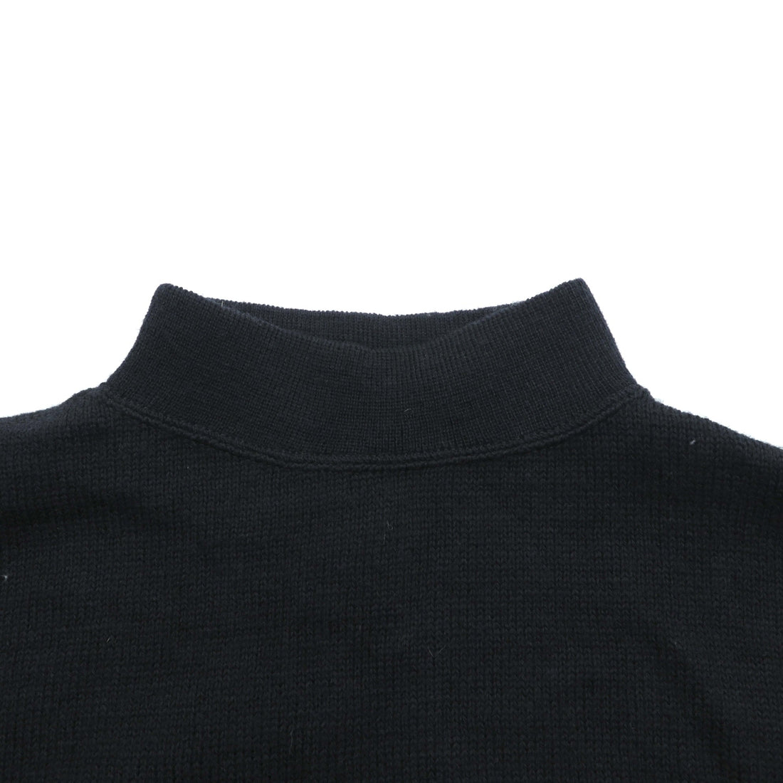 VINTAGE 00年代 US NAVY 米海軍 モックネック ニット セーター M ブラック ウール 8405-01-214-4002 MITTS NITTS INC