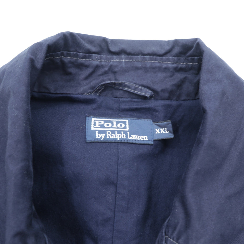 Polo Ralph Lauren 90s Military Double-Breasted Pea Coat Jacket, XL, Navy, with Epaulettes