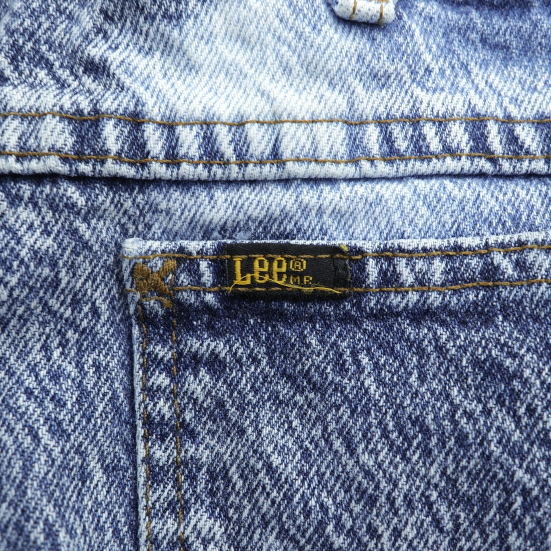 Lee 80s Made in USA Chemical Wash Denim Pants Jeans XL Indigo Tapered 209-6848