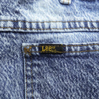 Lee 80s Made in USA Chemical Wash Denim Pants Jeans XL Indigo Tapered 209-6848