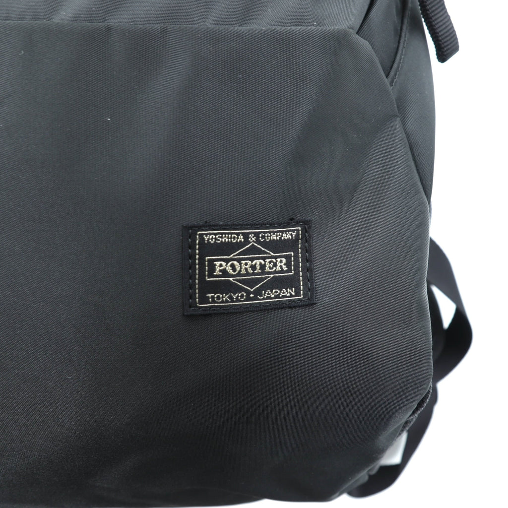 PORTER (Yoshida Bag) Made in Japan DRIVE DAYPACK Backpack, 12L, with Laptop Sleeve, Black Nylon, 635-06825